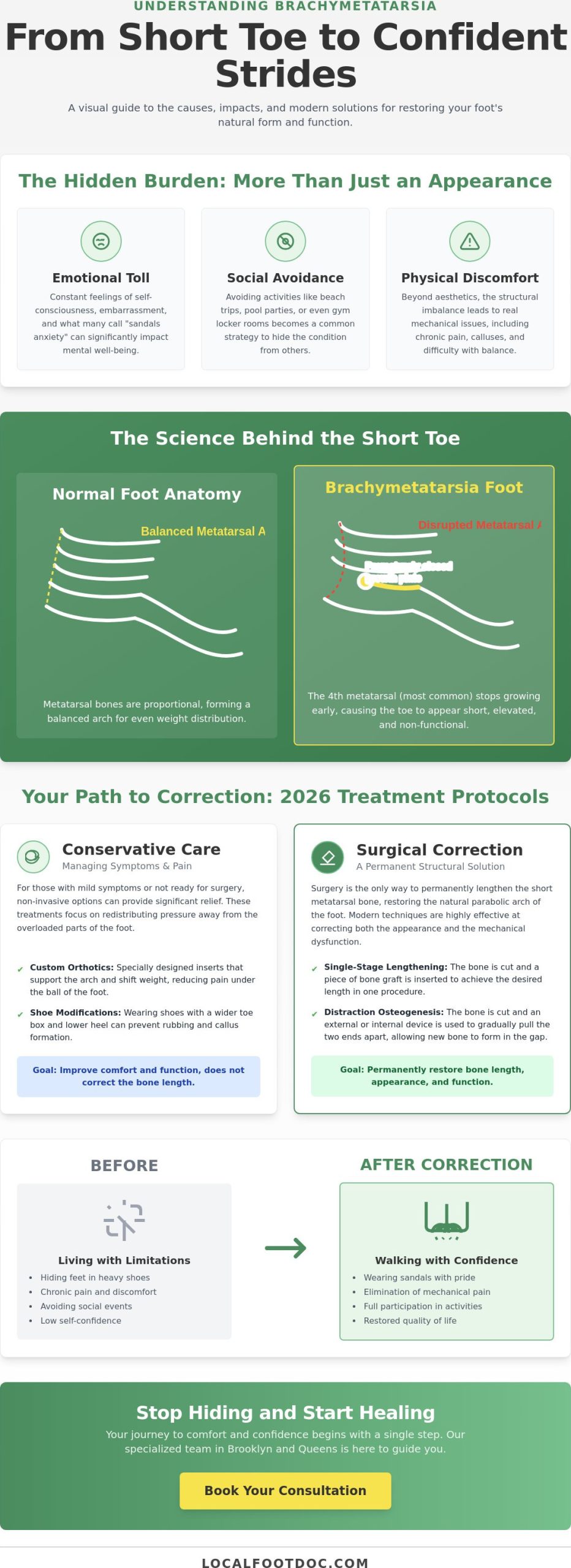 Embarrassed by a Short Toe? Understanding Brachymetatarsia and Your Treatment Options in 2026