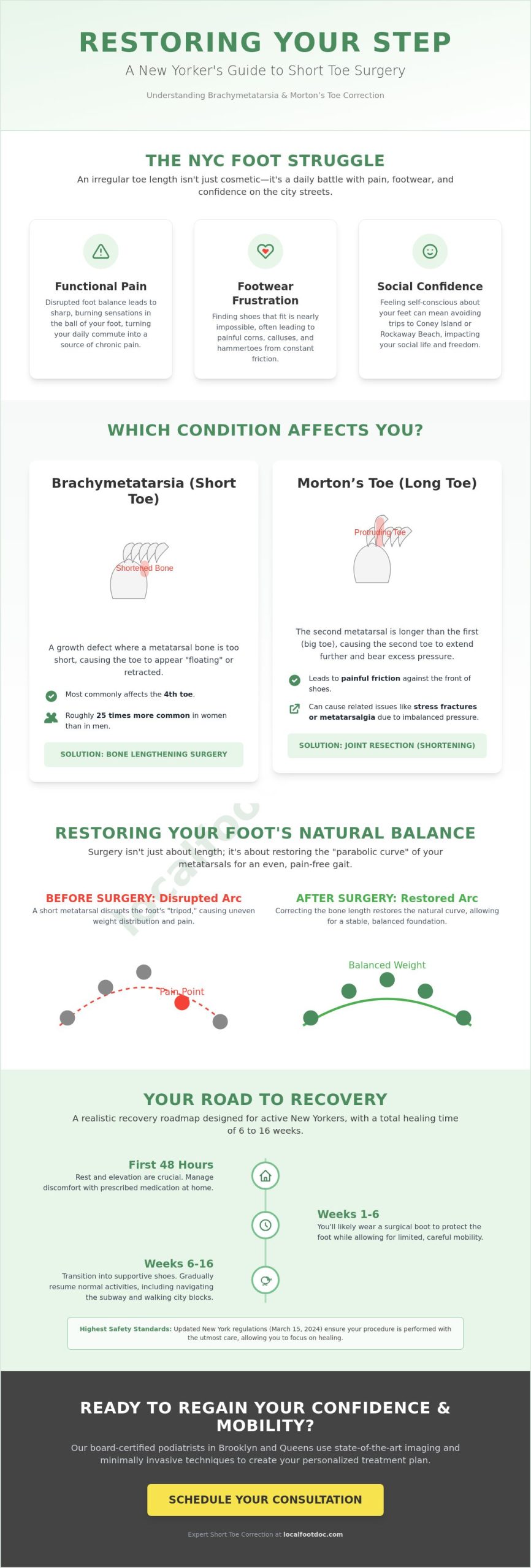 Short Toe Surgery in New York City: A Guide to Brachymetatarsia and Toe Shortening